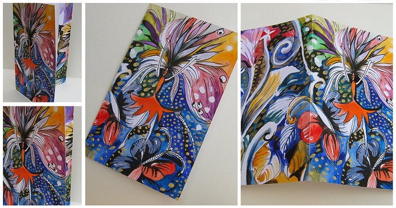 Shop Inga Design. Watercolor Greeting cards. Lake. Calm waters